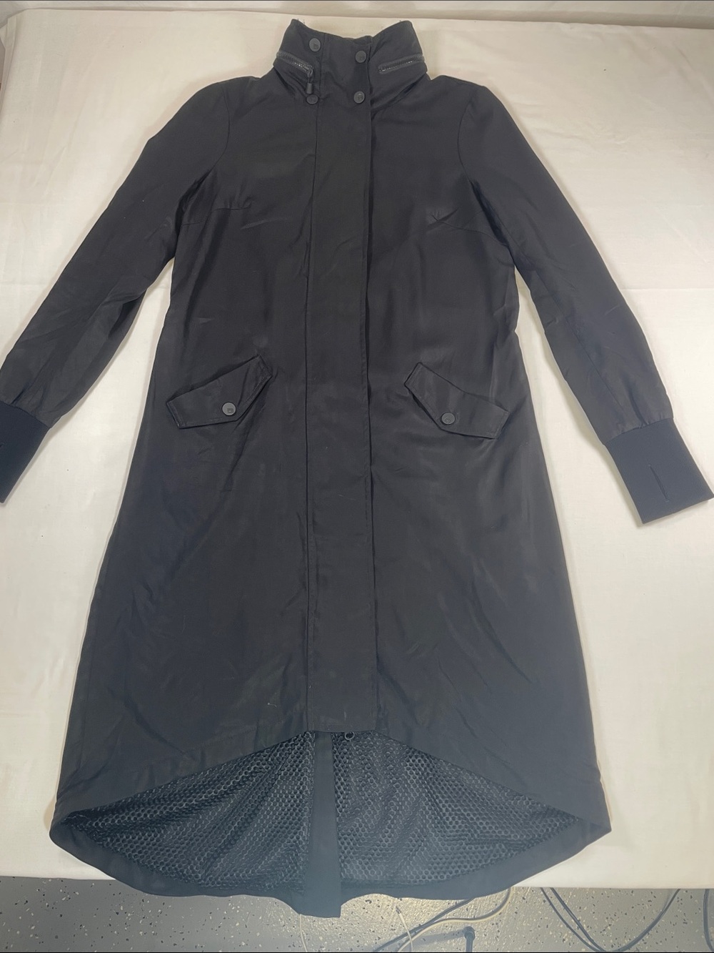 blanc noir Drape Front Anorak Black luxury NYC Cool mom Fall travel WM
